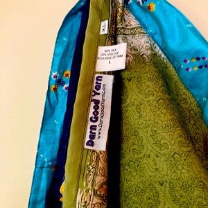 Silk wrap around skirt. Reversible, see pic for colors